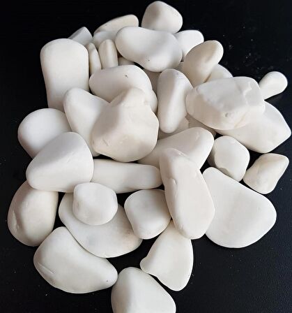 Dolomit Taş 4 Kg 2-4 Cm Beyaz Dere Taşı Çakıl Taşı Bahçe Süs Taş