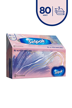 Selpak El Ve Yüz Havlusu 80li Paket 3lü 240Adet