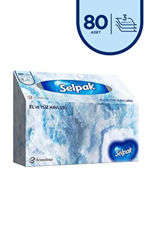 Selpak El Ve Yüz Havlusu 80li Paket 6lı 480Adet