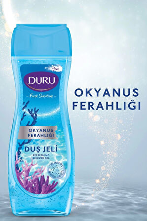 Duru Duş Jeli 450 Ml Okyanus Paket 3lü + Lif Hediyeli