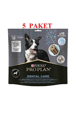 ProPlan Medium Breed Dental Care Büyük Orta Irk Köpekler Için Diş Sağlığı Ödülü 15 Parça x 5 Paket