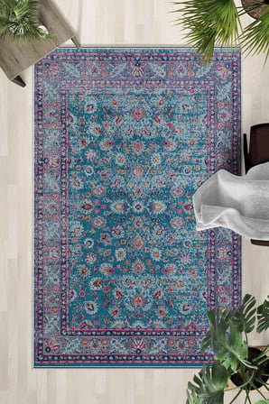 Kaymaz Taban Yıkanabilir Halı – Mutfak, Salon, Yatak Odası için Modern Dijital Baskı Halı (SLNHALI55