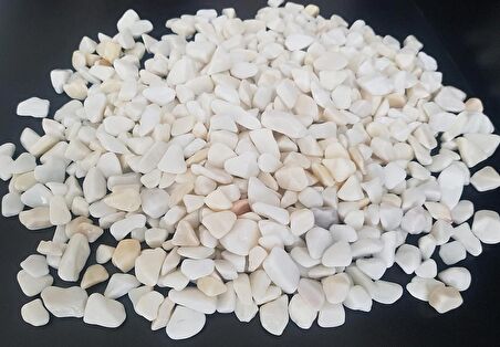 Dolomit Taş 50 Kg 1-2 Cm Beyaz Dere Taşı Çakıl Taşı Bahçe Süs Taşı