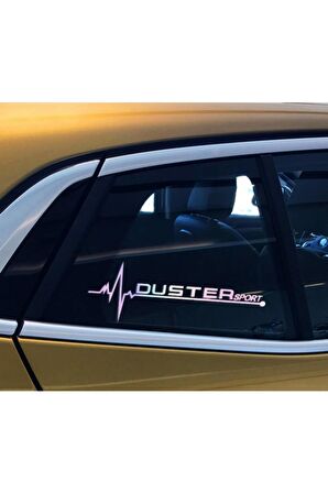 Duster Yan Cam Sticker Oto Kapı 20 Cm X 7 Cm Hologram c26