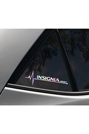 Insignia Yan Cam Sticker Oto Kapı 20 Cm X 7 Cm Hologram c70