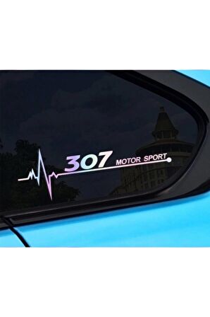 301 Yan Cam Sticker Oto Kapı 20 Cm X 7 Cm Hologram c72