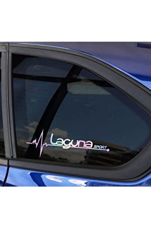 Laguna Yan Cam Sticker Oto Kapı 20 Cm X 7 Cm Hologram c78