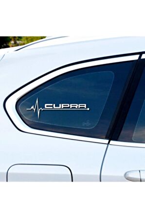 Cupra Yan Cam Sticker Oto Kapı 20 Cm X 7 Cm Hologram c83