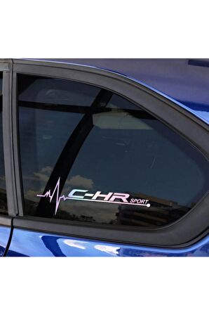 C-hr Yan Cam Sticker Oto Kapı 20 Cm X 7 Cm Hologram c93