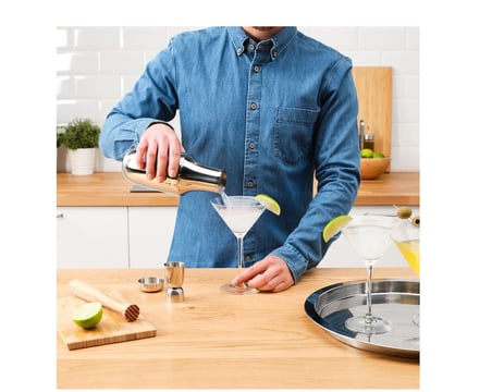 IKEA LUFTTÄT kokteyl seti , paslanmaz çelik, 3 parça 