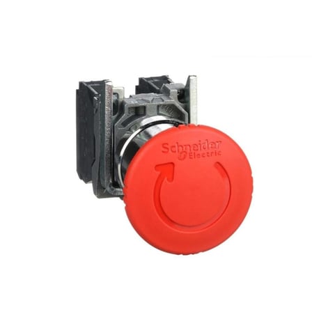Schneider Electric XB4BS8442 Kırmızı Ø40 Acil durdurma butonu Ø22 1NK