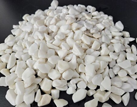 Dolomit Taş 8 Kg 1-2 Cm Beyaz Dere Taşı Çakıl Taşı Bahçe Süs Taşı