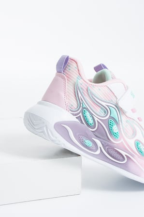 Wins Kız Çocuk Pembe Lila Renk Geçişli Cırtlı Kalın Taban Trend Günlük Spor Ayakkabı Sneaker