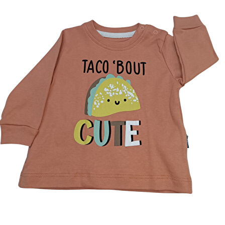 MİNİWORLD  16449 ERKEK CUTE TACO BASKILI ERKEK SWEAT 6/18 AY