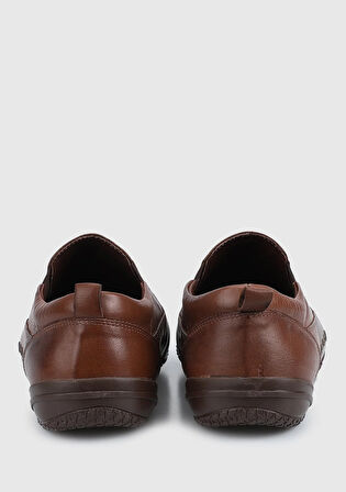 Kahve Deri Erkek Slip-On