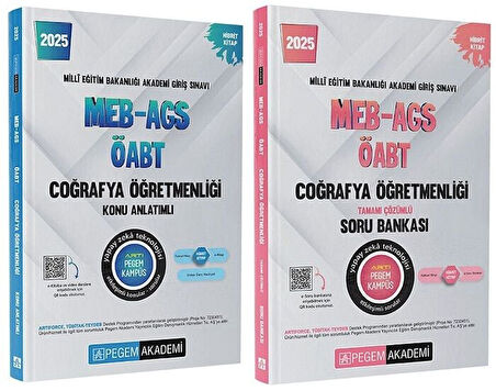 Pegem 2025 ÖABT Coğrafya Öğretmenliği Konu Anlatımlı + Soru Bankası 2 li Set Pegem Akademi