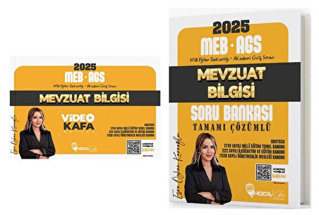 Hoca Kafası 2025 MEB-AGS Mevzuat Bilgisi Video Kafa Notlar + Soru Bankası 2 li Set