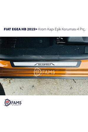 Fiat Egea Krom Kapı Eşik Koruması 4 Parça 2015> Hb
