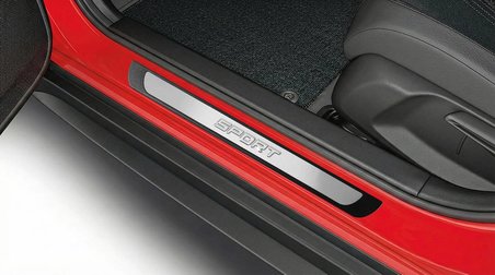 Honda Civic 3D Krom + ABS Kapı Eşiği Koruma Sport Line 2001-2020 arası 4 Prç. P. Çelik (Taşlı)