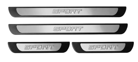 Honda Civic 3D Krom + ABS Kapı Eşiği Koruma Sport Line 2001-2020 arası 4 Prç. P. Çelik (Taşlı)