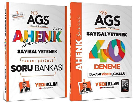 Yediiklim 2025 MEB-AGS Sayısal Yetenek Soru Bankası + 40 Deneme 2 li Set Ahenk Serisi - Mehmet Bilge Yıldız Yediiklim Yayınları