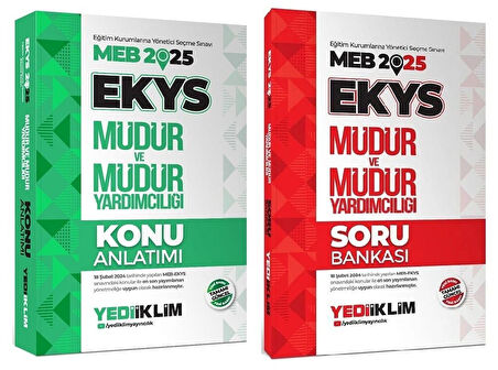 Yediiklim 2025 MEB EKYS Müdür ve Yardımcılığı Konu + Soru Bankası 2 li Set Yediiklim