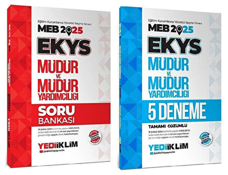 Yediiklim 2025 MEB EKYS Müdür ve Yardımcılığı Soru Bankası + 5 Deneme 2 li Set Yediiklim Yayınları