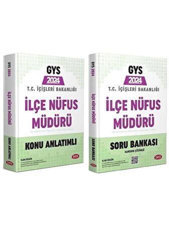 Data 2024 GYS İçişleri Bakanlığı İlçe Nüfus Müdürü Konu + Soru Bankası 2 li Set Data Yayınları