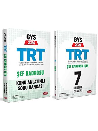 Data 2024 GYS TRT Şef Kadrosu Konu Soru + Deneme 2 li Set Görevde Yükselme Data Yayınları