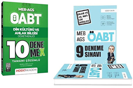 Eker Test + İndeks 2025 ÖABT MEB-AGS Din Kültürü ve Ahlak Bilgisi Öğretmenliği 9+10 Deneme 2 li Set - İzzet Eker Eker Test + İndeks Akademi Yayınları