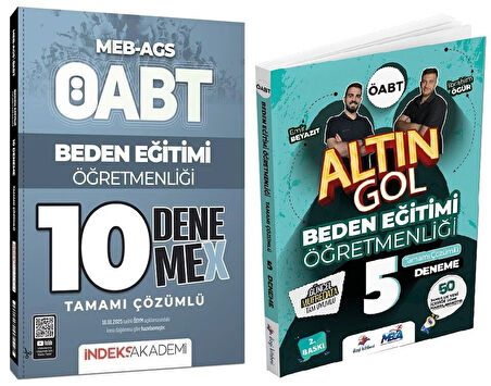 Dizgi Kitap + İndeks 2025 ÖABT MEB-AGS Beden Eğitimi Öğretmenliği Altın Gol 5+10 Deneme 2 li Set - Emir Beyazıt, İbrahim Ögür Dizgi Kitap + İndeks Akademi Yayınları