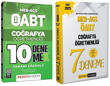 Pegem + İndeks 2025 ÖABT MEB-AGS Coğrafya 7+10 Deneme 2 li Set Pegem + İndeks Akademi Yayınları
