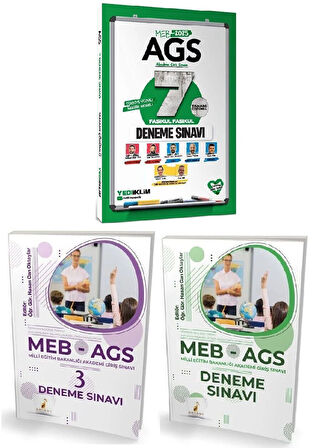 Yediiklim + Pelikan 2025 MEB-AGS Tüm Dersler 7+4 Deneme 3 lü Set Yediiklim + Pelikan Yayınları
