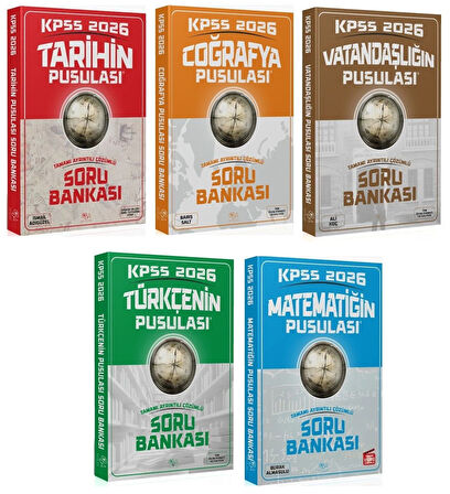 CBA Yayınları 2026 KPSS Genel Yetenek Genel Kültür Pusulası Soru Bankası 5 li Set 