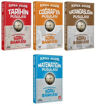 CBA Yayınları 2026 KPSS Tarih + Coğrafya + Vatandaşlık + Türkçe Pusulası Soru Bankası 4 lü Set