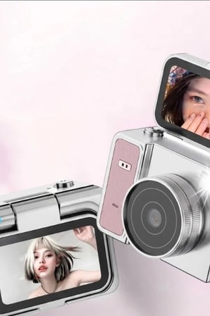 2K 1.47 İps Ekranlı 180 Derece Katlanabilir Mini Vlog Kamerası - Anahtarlık Boy BX-313483