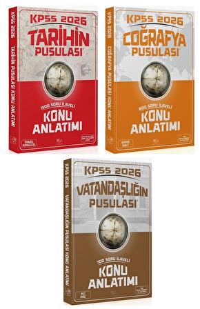 CBA Yayınları 2026 KPSS Tarih + Coğrafya + Vatandaşlık Pusulası Konu Anlatımı 3 lü Set