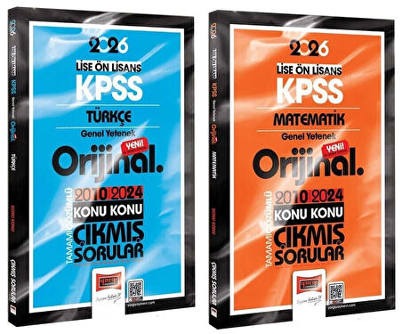 Yargı 2026 KPSS Lise Ortaöğretim Ön Lisans Türkçe+Matematik Orijinal Çıkmış Sorular 2010-2024 2 li Set Yargı Yayınları