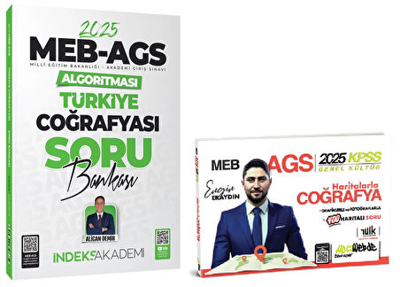 HocaWebde + İndeks MEB-AGS KPSS Haritalarla Türkiye Coğrafyası + Soru Bankası 2 li Set