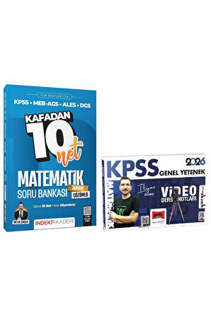 Yargı + İndeks 2026 KPSS Matematik Video Ders Notları + Kafadan 10 Net Soru Bankası 2 li Set - İlyas