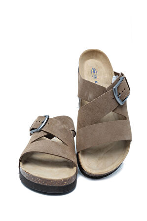 14446 Ch-Kifidis Soft Step Erkek Süet Deri Mantar Terlik 40-46