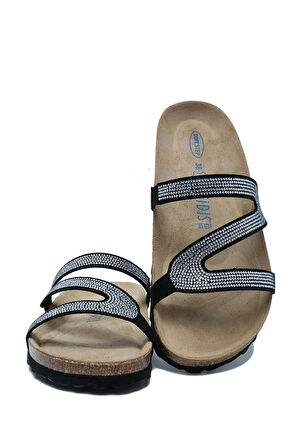 14596 Ch-Kifidis Soft Step Kadın Taşlı Mantar Terlik 36-41