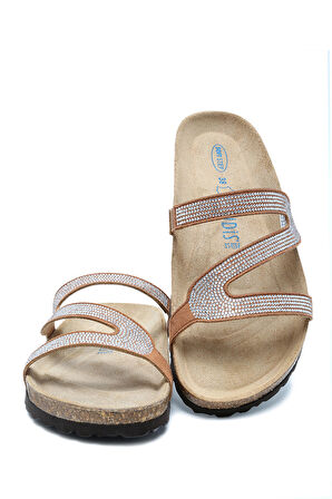 14596 Ch-Kifidis Soft Step Kadın Taşlı Mantar Terlik 36-41