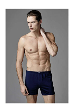 Erkek Penye Boxer 4 Lü S-m-l-xl-2xl-3xl % 100 Pamuk 2 Siyah 2 Lacivert
