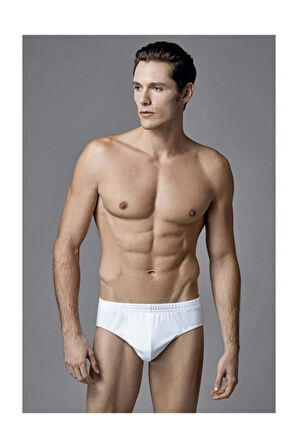 Erkek Penye Slip 6lı Beyaz S-m-l-xl-2xl-3xl-4xl %100 Pamuk