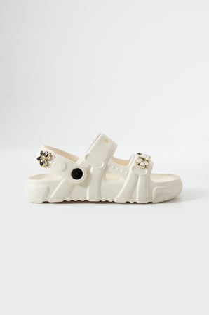 Kız Çocuk / Bebek Sevimli Aksesuarlı Arkadan Bantlı Kaydırmaz Eva Deniz Plaj Kreş Sandalet Terlik