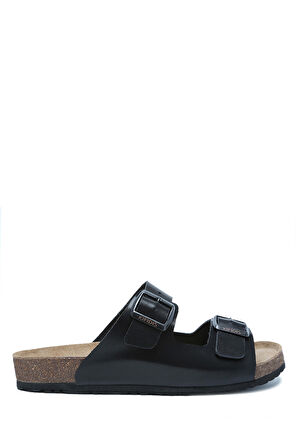K0765DE Kifidis Soft Step Erkek Çift Bantlı Deri Mantar Terlik 40-46
