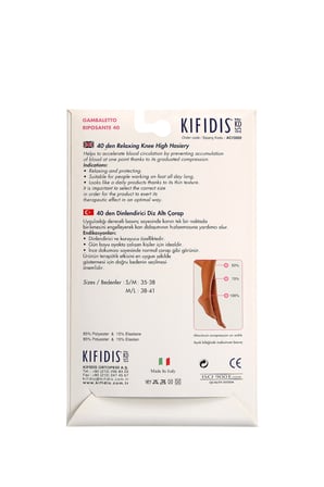 Kifidis 40 Den. Diz Altı Dinlendirici Çorap