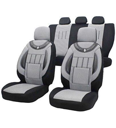 Renault Kangoo 2+1 Uyumlu Oto Koltuk Kılıfı GRİ - SİYAH