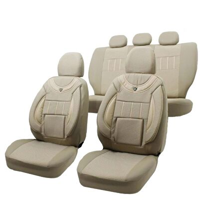 Renault Kangoo 2+1 Uyumlu Oto Koltuk Kılıfı BEJ